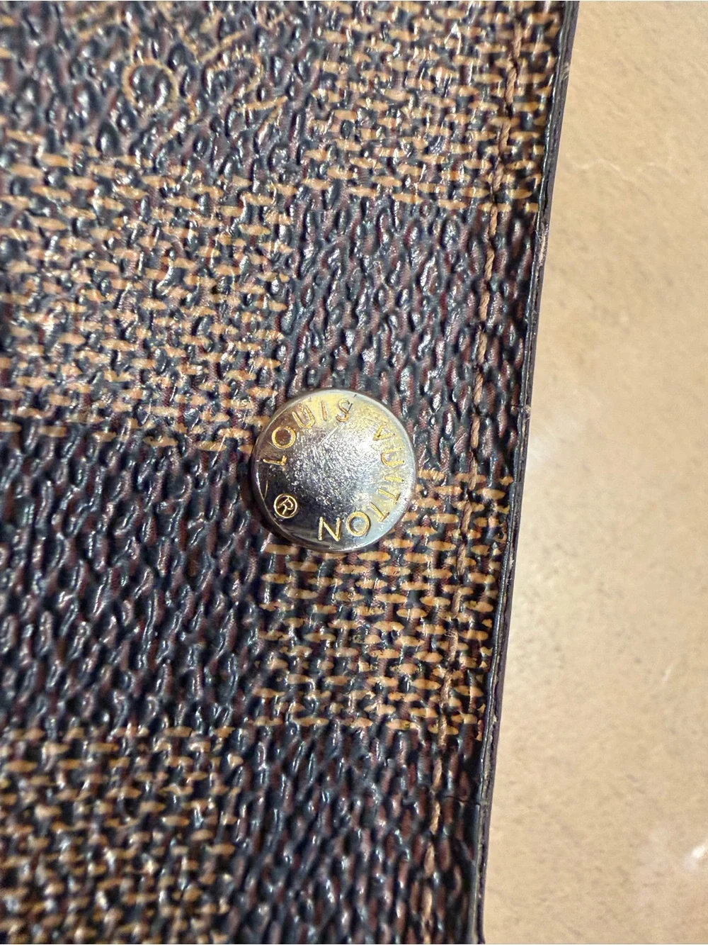 Louis Vuitton Damier Ebene Brown Check Key Holder